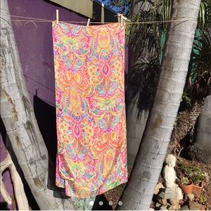 Retro 70's Rainbow Paisley Scarf
